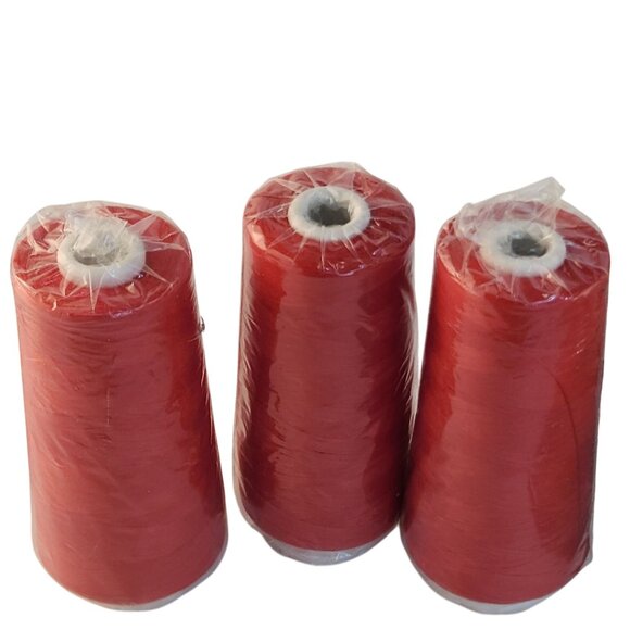 Red Overlock Thread Scarlet 101 100% Spun Polyester 3000 Yards Pack Of 3 - Picture 10 of 10